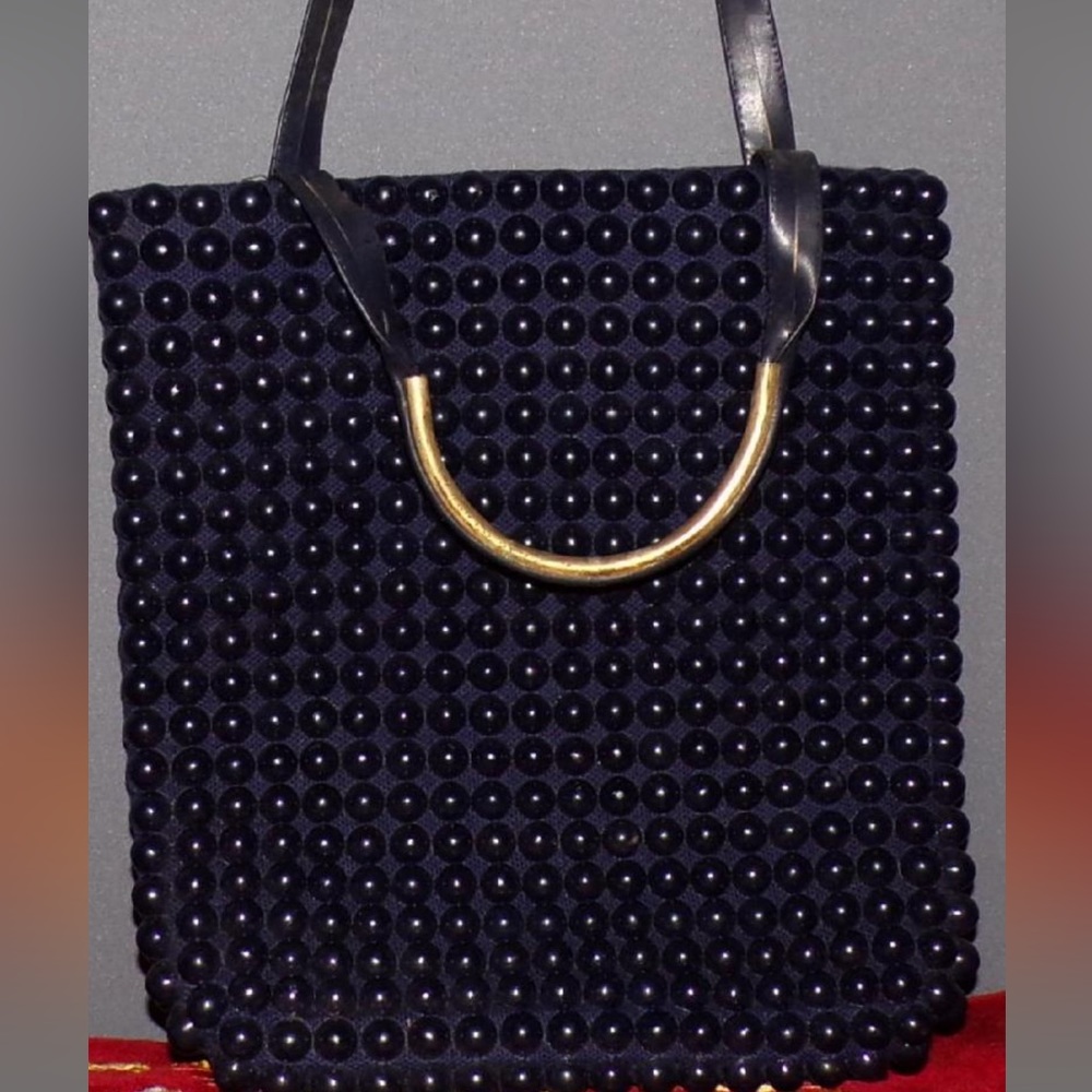 amazing vintage bubble beaded purse